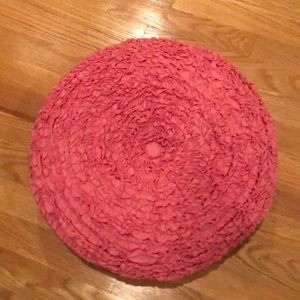Pottery Barn Teen hot pink decorative rose pillow